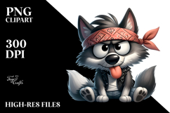 Silly Cartoon Wolf PNG Product Image 2