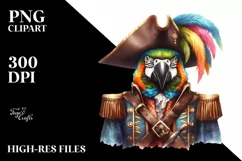 Colorful Watercolor Macaw | Sublimation Clipart Product Image 1