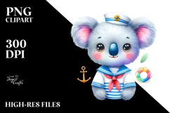 Whimsical Koala in Sailor Suit | Clipart Product Image 2