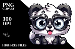 Cute Panda with Oversized Sunglasses PNG Product Image 2