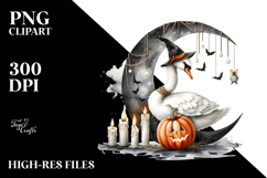 Watercollor Swan for Halloween Product Image 2