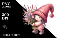 Gnome with Heather PNG Product Image 2