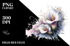 Calla Lily with Metallic Insertions PNG Product Image 2