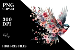Grunge Bird Painting PNG Product Image 2