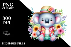 Colorful Baby Koala | Summer Outfit Clipart Product Image 1