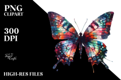 Colorful Butterfly Silhouettes PNG Product Image 2
