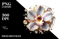 Abstract Orchid Watercolor PNG Product Image 2
