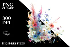 Colorful Wildflowers PNG Product Image 2
