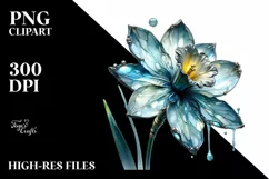 Shiny Detailed Narcissus | Sublimation | Clipart Product Image 3