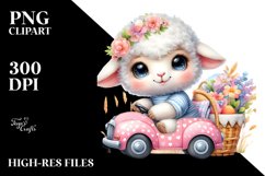 Baby Lamb with Summer Clothes, Vibrant PNG Product Image 2