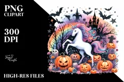 Simple Watercolor Vibrant Drawing Unicorn Clipart Product Image 1