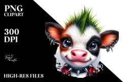 Energetic Baby Cow PNG Product Image 2