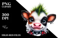 Energetic Baby Cow PNG Product Image 2