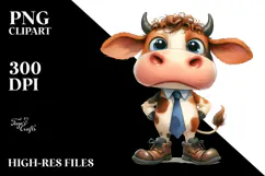 Funny Cow Large Shoes | Sublimation | Clipart. Product Image 2