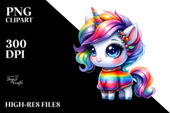 Dressed Baby Unicorn PNG Product Image 2