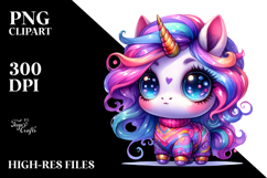 Cute Unicorn Drawing, PNG Product Image 2