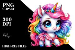 Cute Unicorn Drawing, PNG Product Image 2