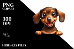 Small Cute Baby Dachshund Watercolor Product Image 1