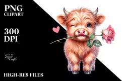 Cute Highland Cow Spring Love Flowers |T-shirt, Mug, Tumbler Product Image 7