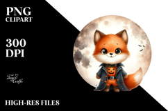 Cute Halloween Baby Fox PNG Product Image 2