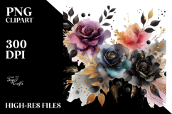 Watercolor Abstract Black Roses Product Image 2