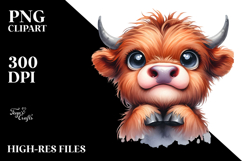Funny Highland Cow PNG Product Image 2