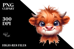 Funny Highland Cow PNG Product Image 2