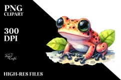 Baby Frog with Big Eyes PNG Product Image 2