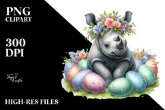 Adorned Baby Rhino on Easter Eggs Product Image 2