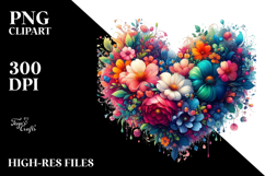 Colorful Floral Heart Product Image 2