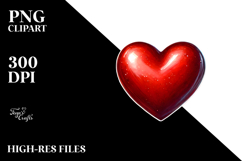 Painted Heart with Glossy Finish PNG Product Image 2