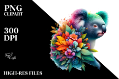 Vibrant Koala with Flowers, 20 oz Tumbler Product Image 2