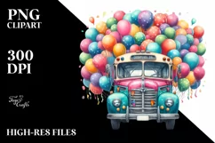 Vintage Bus with Huge Balloons Product Image 3