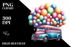 Vintage Bus with Huge Balloons Product Image 3
