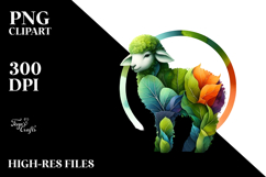 Abstract Vibrant Lamb PNG Product Image 2