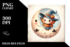Cute Halloween Baby Butterfly PNG Product Image 2