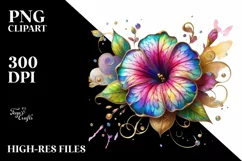 Watercolor Luxury Flower Splash Clipart Product Image 3