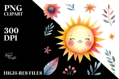 Whimsical Very Simple Colorful Sun PNG Product Image 2