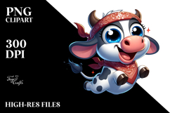 Colorful Cartoony Cow Product Image 2