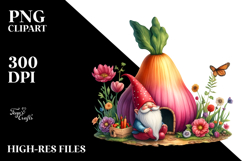 Watercolor Illustration of a Gnome House | Clipart Product Image 2