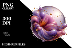 Glossy Violet, Round Watercolor Splash Product Image 2