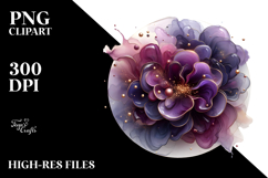 Glossy Violet, Round Watercolor Splash Product Image 2