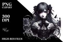 Ghotic Girl PNG Product Image 3