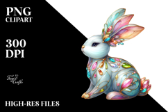 Abstract Shiny Pastel Bunny Made of JPEG Product Image 2