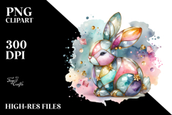 Abstract Shiny Pastel Bunny Made of JPEG Product Image 2