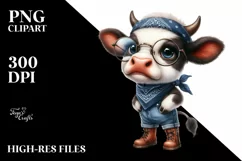 Contempt Baby Cow Fancy es | Sublimation | Clipart. Product Image 1