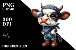 Contempt Baby Cow Fancy es | Sublimation | Clipart. Product Image 2