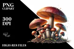Detailed Glossy Mushroom PNG Product Image 3