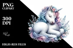 Detailed Baby Unicorn PNG Product Image 1
