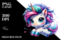 Cute Unicorn Jumping PNG Product Image 2
